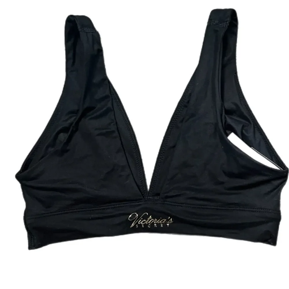 Victoria’s Secret Supersoft Unlined lounge Wireless bralette Bra Plunge black L